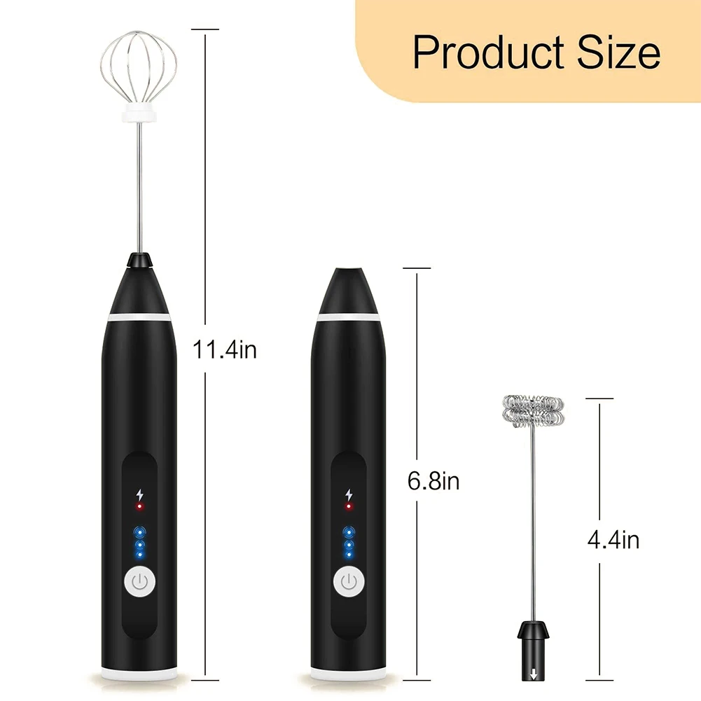 

Electric Whisk USB Charging Automatic Eggbeater Stainless Steel Mixer Blender Home Kitchen Tools