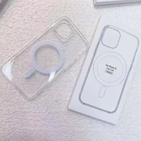 2022 transparent magnetic anti drop silicone protective wireless charge phone case suitable for iphone 12 11 pro max mini