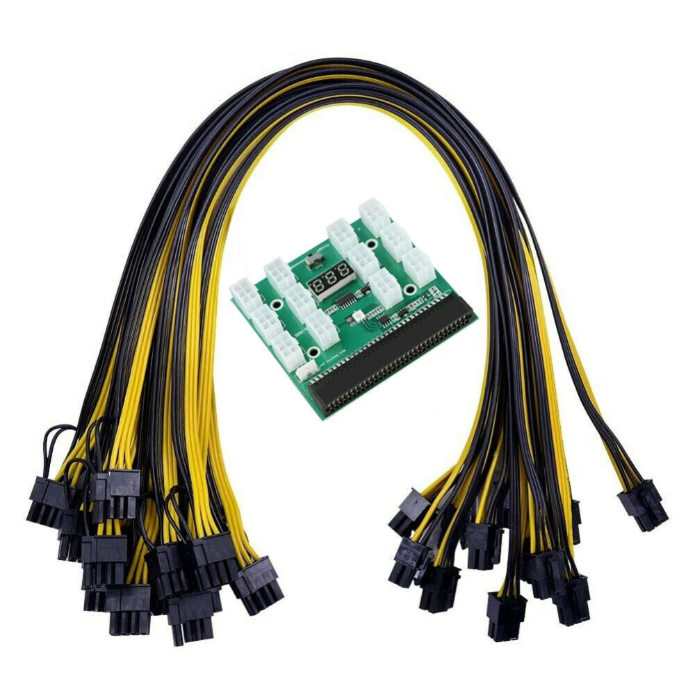 

Блок питания HP 1200 Вт, 750 Вт, блок питания для майнинга, Серверная коммутационная плата с кабелем питания 12 шт. 6 контактов на 8 контактов