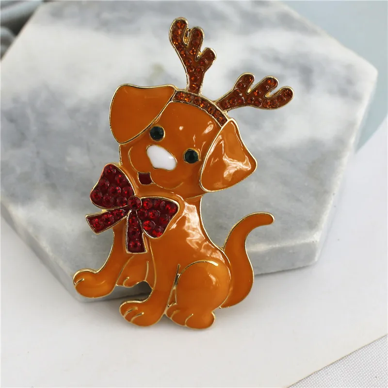 Customized Christmas gifts 2020 new dog brooch corsage clothing accessories women | Украшения и аксессуары