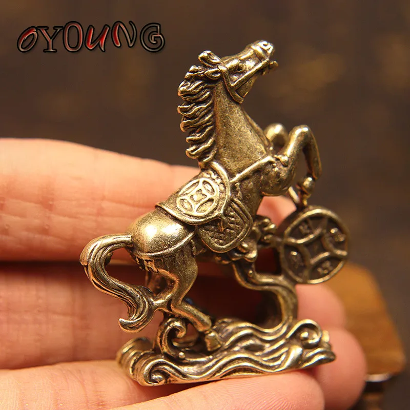 Латунная Статуэтка шаг на монеты статуэтка удачу фэн-шуй настольное украшение