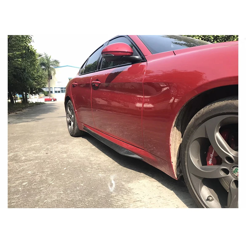 Боковые юбки из углеродного волокна наклейки на бампер для Alfa Romeo Giulia Sedan 4 двери
