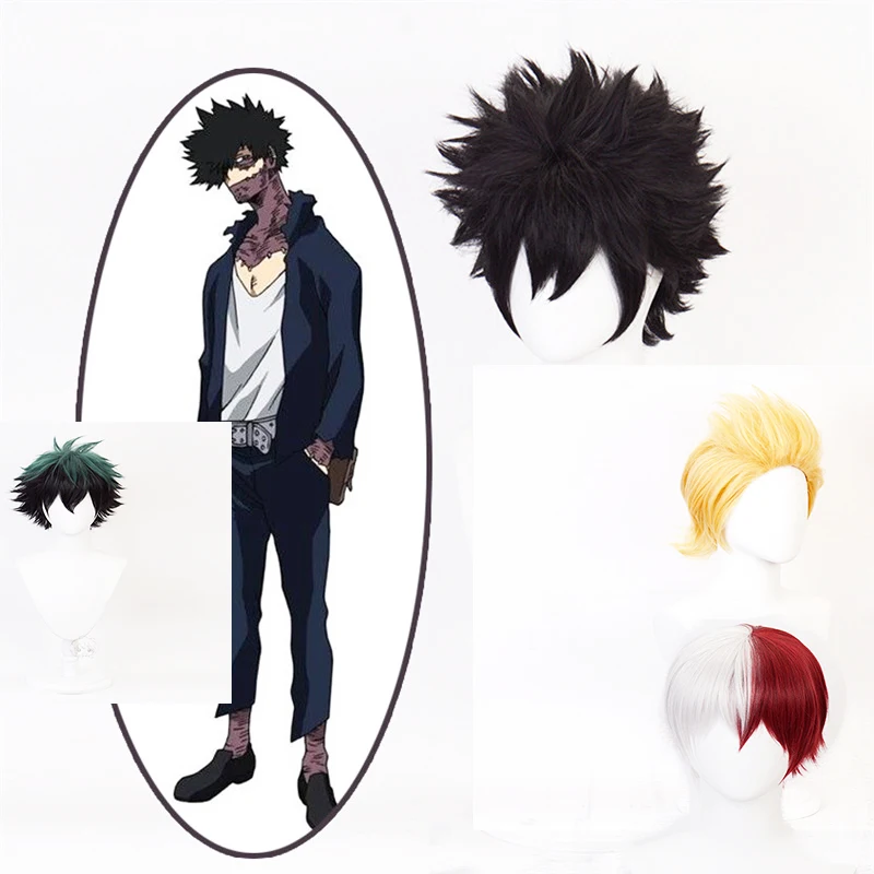 Парик из синтетических волос My Hero Academia Dabi Izuku Mirio Toogata Shouto Todoroki карнавальный парик