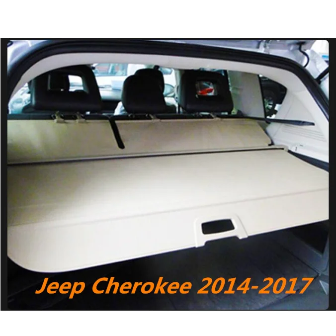 

Car Rear Trunk Security Shield Cargo Cover For Jeep Cherokee 2014 2015 2016 2017 High Qualit Auto Accessories