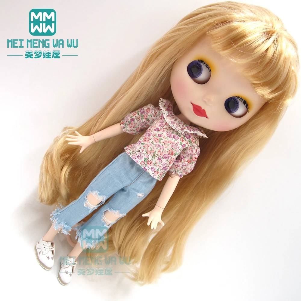 Модная рубашка Blyth clothe с рукавами фонариками измельченные джинсы белая кожаная