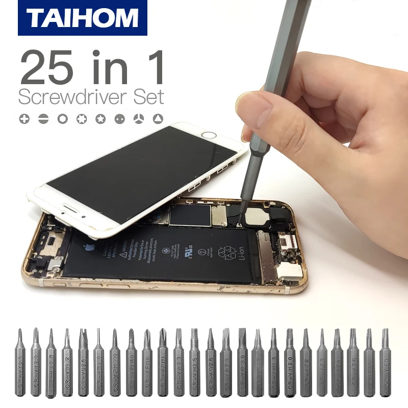 screwdriver kit 24 precision magnetic bits diy dismountable screw driver set mini tool case for smart home pc phone repair free global shipping