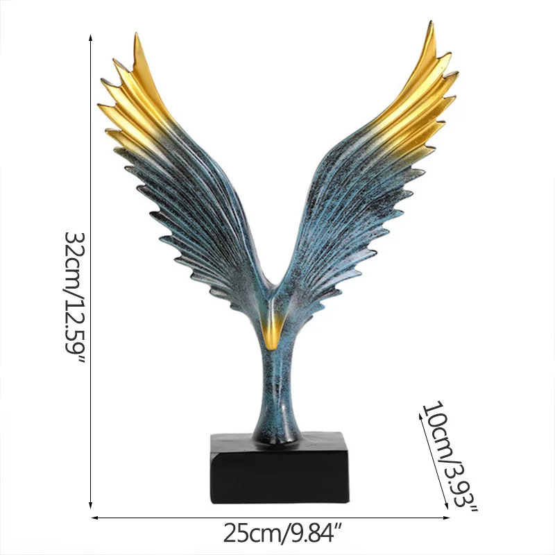 

Abstract Mirs Wings Figurines Living Room Decoration Resin Ornaments Statue Retro Desktop Crafts Artwork Home Office Decoration