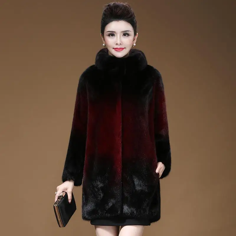 Women real mink coats female mink fur coat genuine long fur coat ladies winter clothes oversize 6xl 5xl 7xl natura fur coats