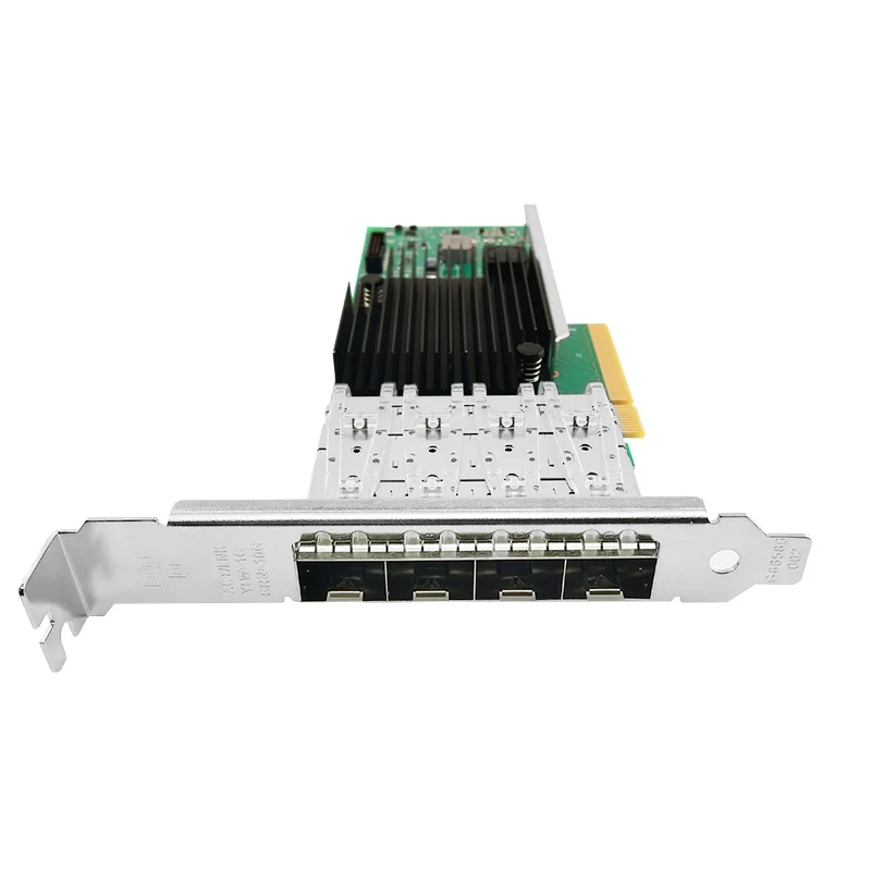 Сетевой адаптер 10G PCIe 3 0 X8 четырехъядерный порт SFP + с процессором Intel X710 DA4|Сетевые
