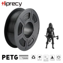 Hiprecy PETG 3D Printer Filament 1.75mm Dooling Gift Material Hot Sale Black Color PETG 3D Filament Consumables 1KG/2.2LBS