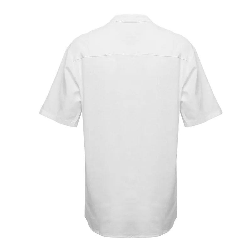 

Men's linen shirt short sleeve breathable men's loose casual shirt slim fit cotton shirt