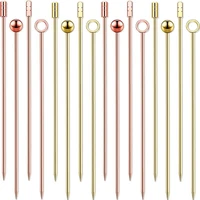 stainless steel cocktail picks fruits toothpicks appetizer metal toothpicks for sandwiches barbeque snacks cocktail