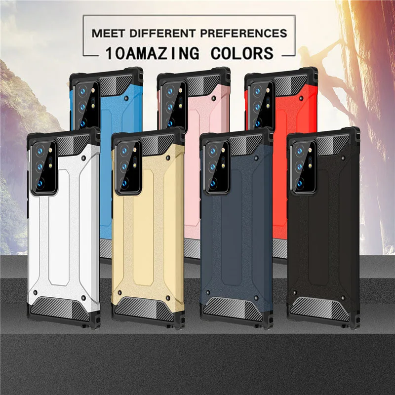

Case For Samsung Galaxy Note 20 Ultra 5G Cases Note20 Hybrid PC+ Silicone Armor Cover For Samsung Note 10 Lite Case Shockproof