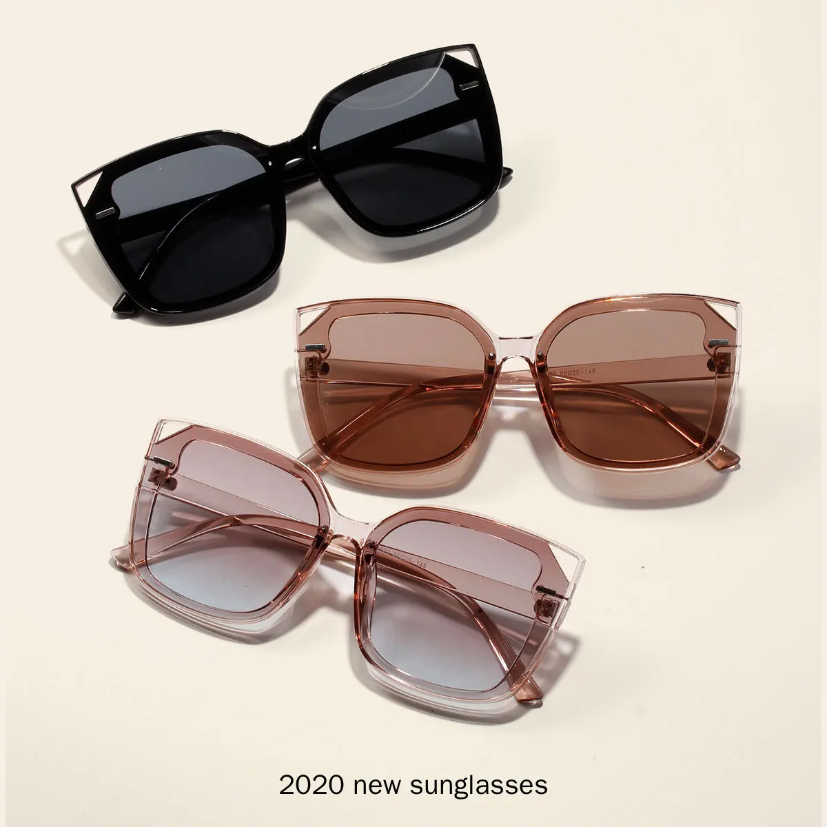 2020 New Vintage Fashion Luxury Cat Sunglasses Women Crystal Brown Blakck Frame Brand Designer Sun Glasses For Female NX | Аксессуары