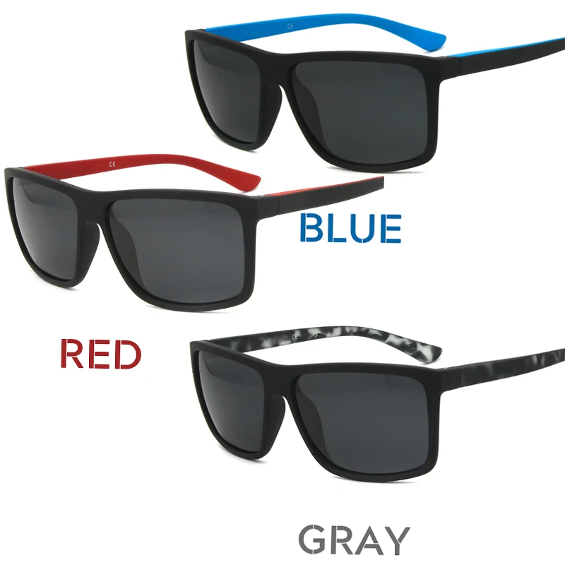 Поляризационные большие Брендовые мужские черные солнцезащитные очки RMT7058|sunglasses