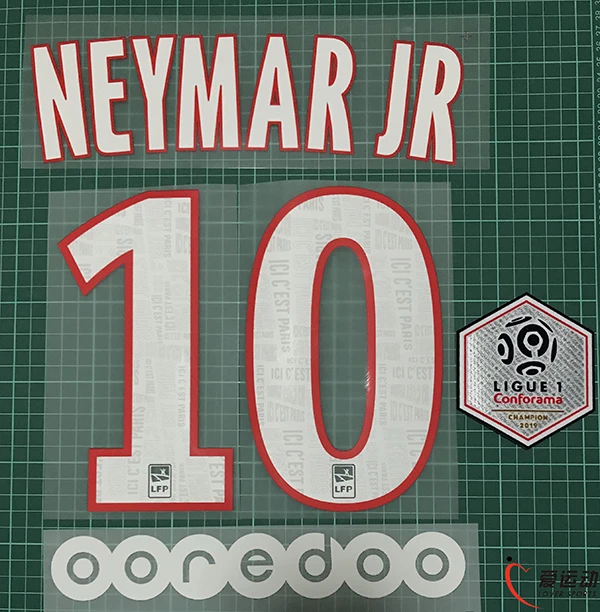 2019 2020 NEYMAR JR #10 набор с номером домашнего имени + пластырь чемпиона Лиги 1