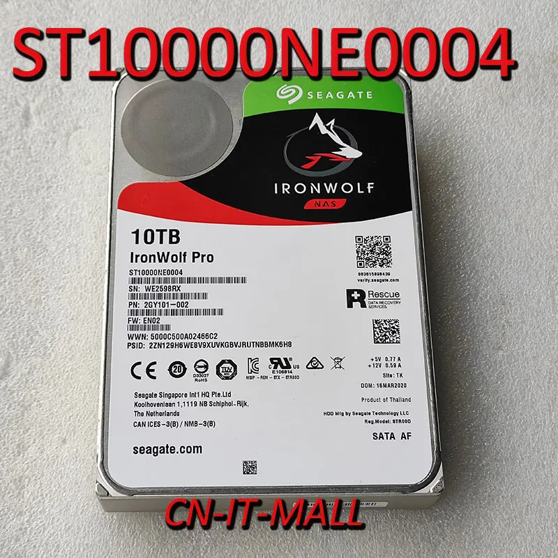 

Seagate IronWolf Pro ST10000NE0004 ST10000VN0004 ST10000VN0008 10 ТБ NAS 7200 об/мин 256MB SATA 6,0 ГБ/сек. 3,5 "Внутренний жесткий диск