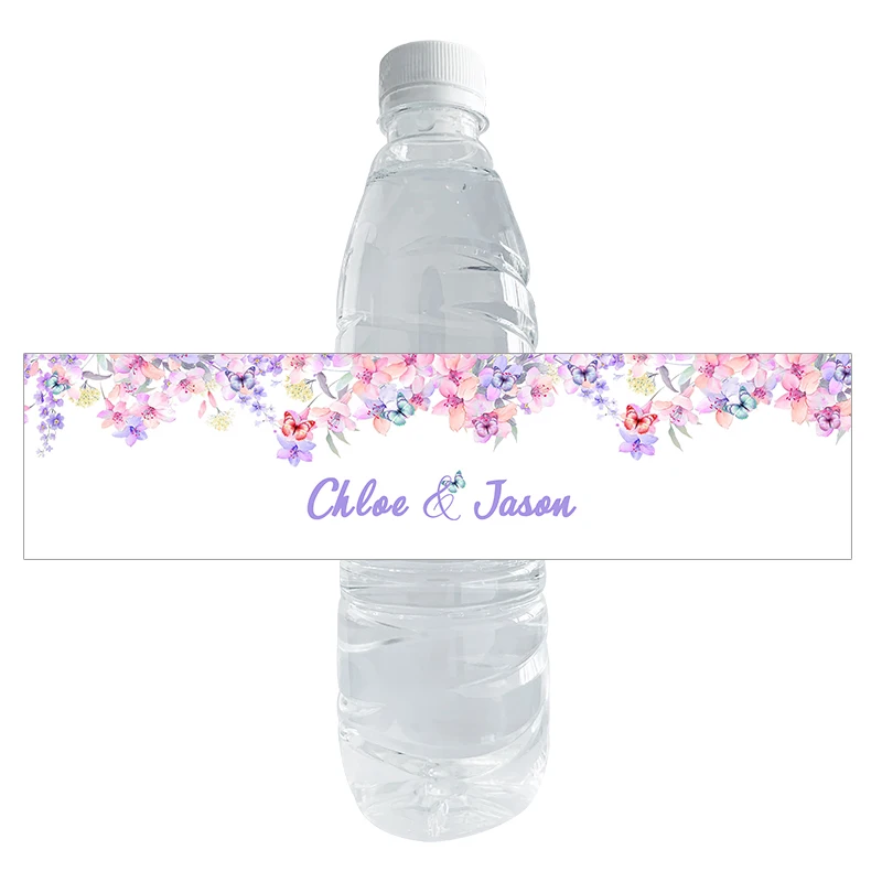 

Custom Wedding Party Water Labels Birthday Party Baby Shower Bottle Wrappers Decor Supplies Personalise Name Date Text Stickers