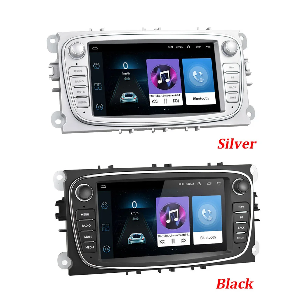 Автомагнитола 2 Din на Android 10 мультимедийный плеер 7 дюймов Аудио DVD-плеер для Ford Focus