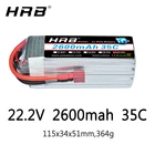 2 шт. HRB 6S 22,2 V Lipo батарея 2600mah XT60 T EC5 XT90 AS150 для trex 500 вертолета для T-REX 470LM Heli FPV самолетов RC части