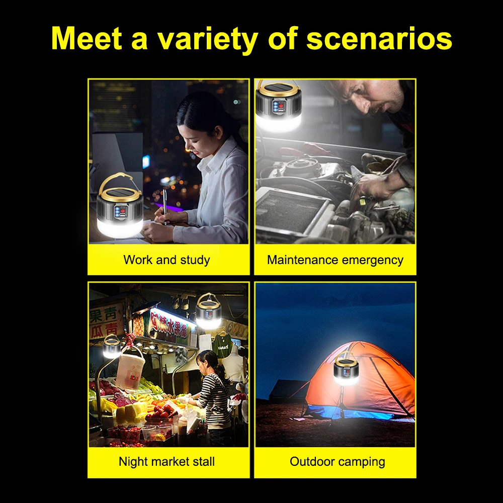 

Camping Tent Light Hand Lamp Remote Control Flashlight Solar Battery Charging ABS Remote Control Rechargeable Outdoor Campfire