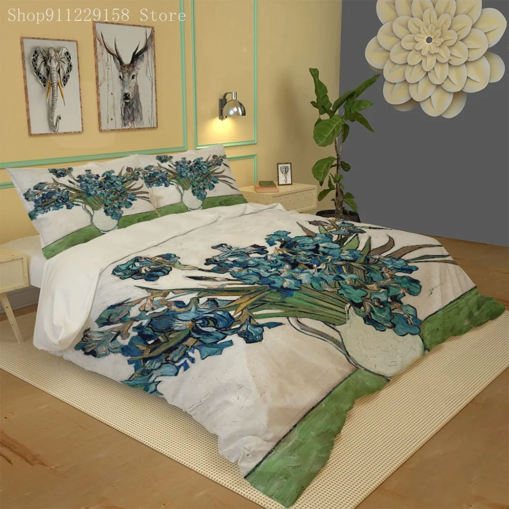 

Twin Bedding Set White Beding Quilt Cover Pillow Case King Bedroom Home Furnishing Suit Flowers Bedding Set Luxury