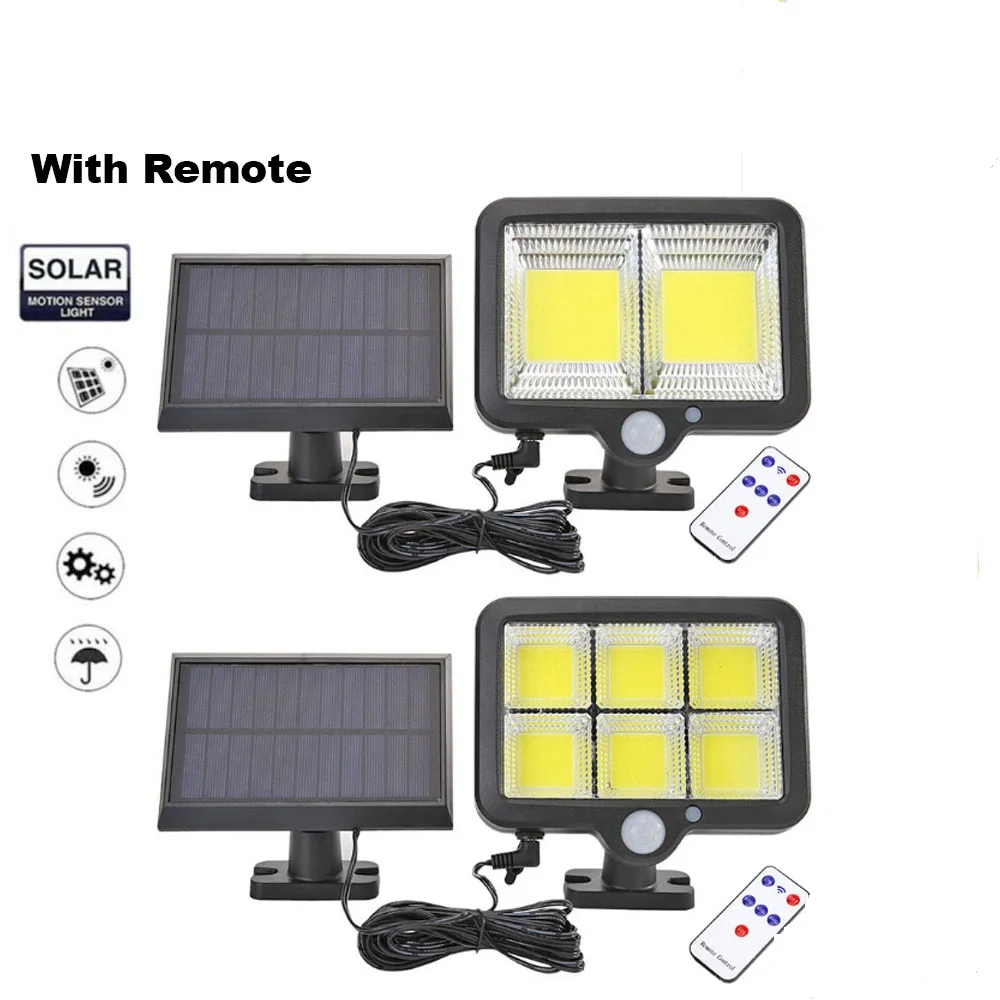 

120LED COB Solar Light Outdoor Motion Sensor Wall Light Waterproof Garden Lamp Spotlights Emergency Pathway Street Security Lamp