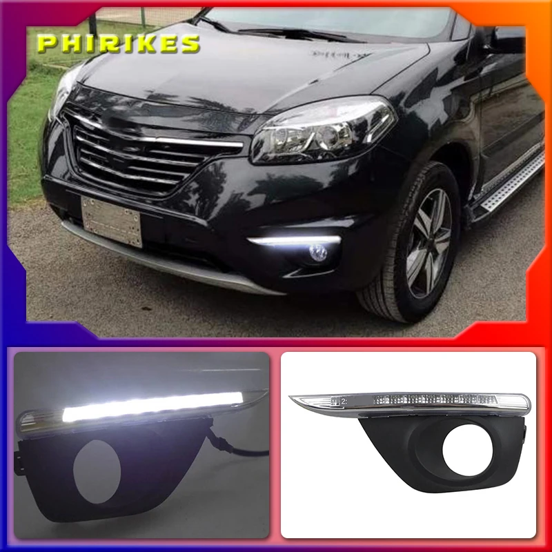 

1Set For 2011 2012 2013 2014 Renault koleos driving LED DRL Daytime Running Light Warning Light Super Brightness Car Accessories