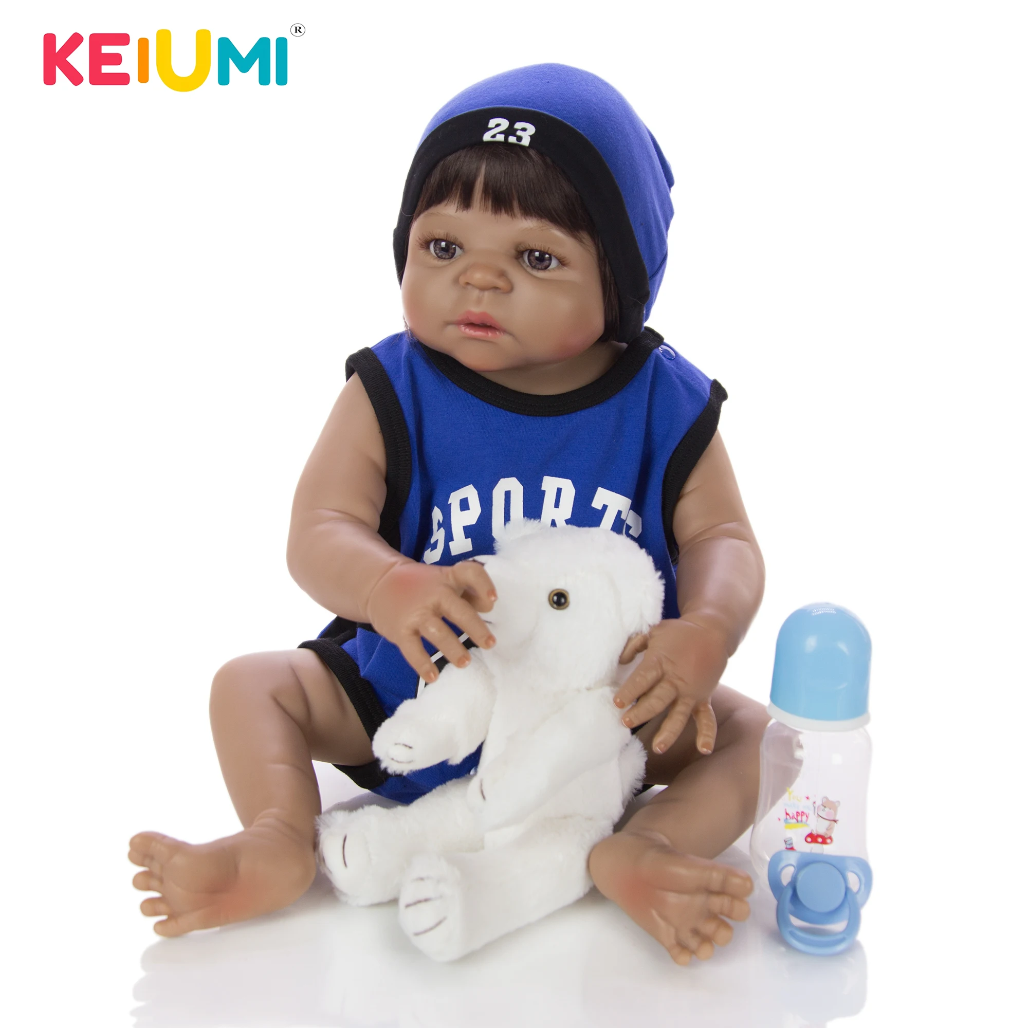 

KEIUMI Alive 23 дюйма 57 см силиконовые куклы для новорожденных мальчиков, реалистичные детские игрушки, рождественские подарки для мальчиков