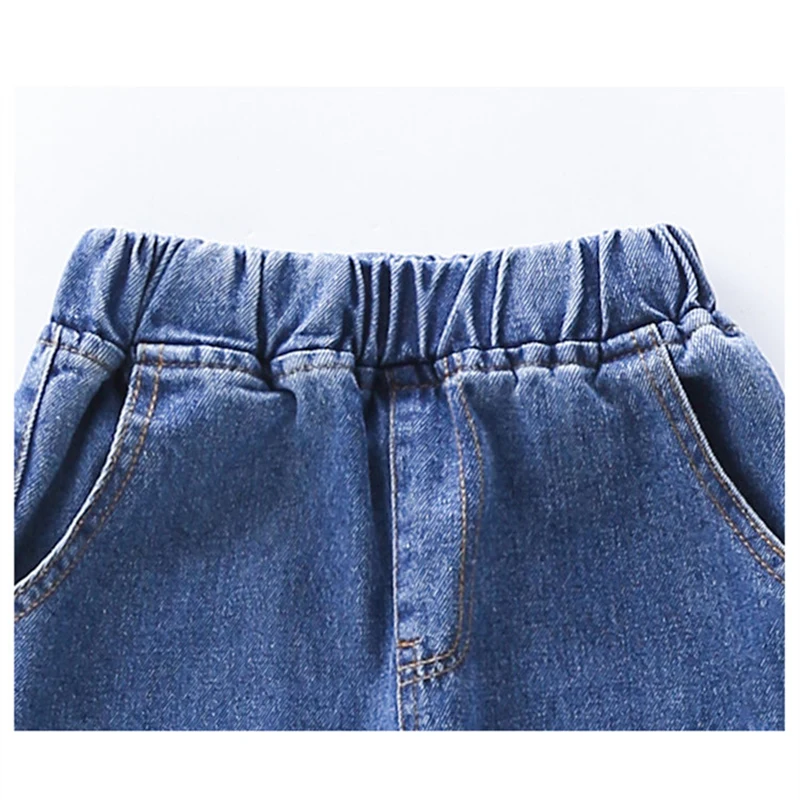 

Jeans Kids Girl 6 8 12 Years Spring And Autumn Girls High Waist Jeans Blue Wide Cargo Pants Denim For Girls Multi-Pocket Jeans