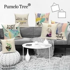 Перо Простые Декоративные Чехлы для подушек чайные буквы декоративные подушки для дома Наволочки для подушки Sierkussens