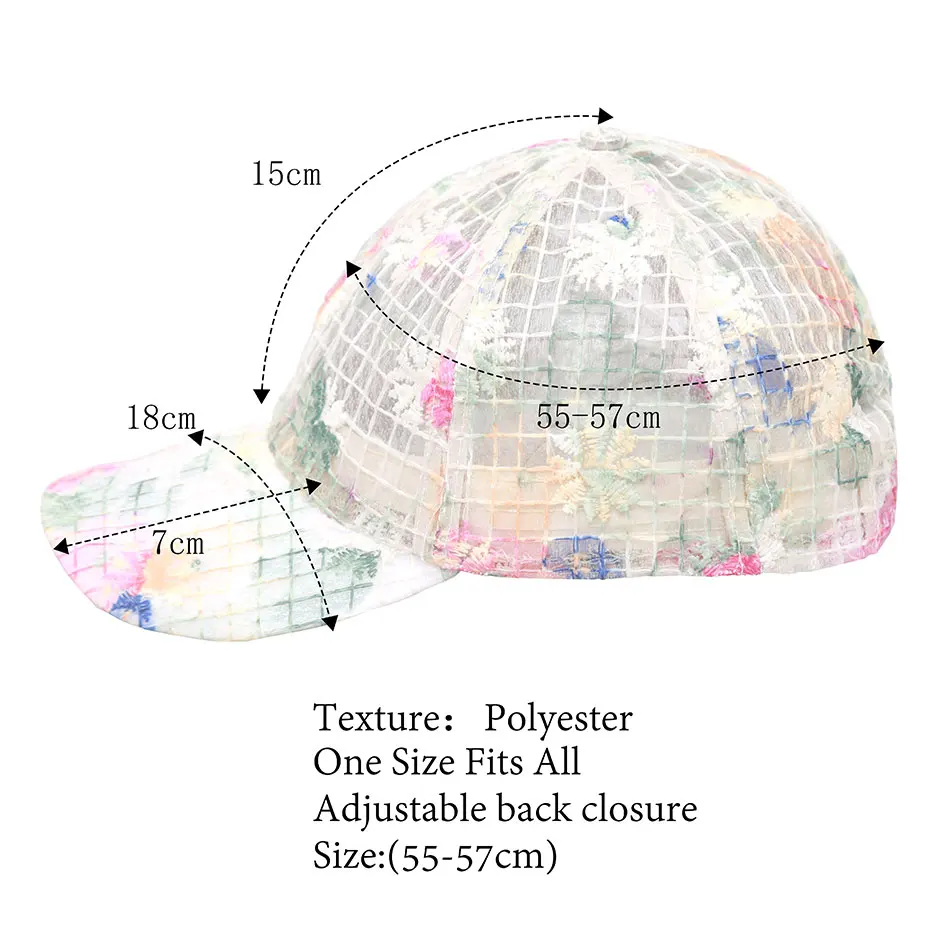 ZECMOS Casual Baseball Cap Women's Embroidered Mesh Caps Women's Fashion Bright Color Outdoor Shade Breathable Baseball Cap