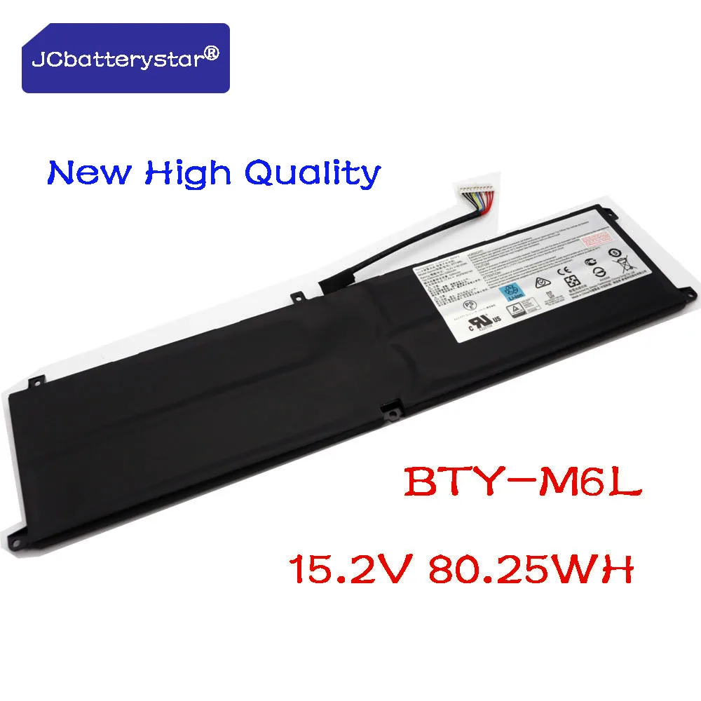 

JC Original New BTY-M6L Laptop Battery For MSI GS65 8RF 8RE PS42 PS63 MS-16Q3 MS-16Q3 Series 15.2V 80.25WH/5380mAh