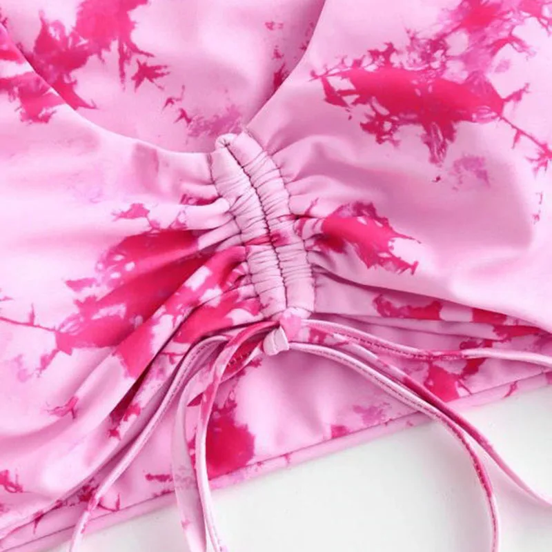 Соблазнительный купальник стринги из 3 предметов бикини с завязкой женский