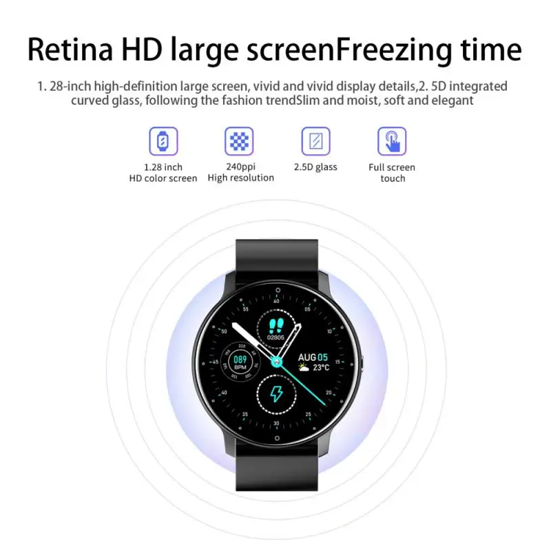 

ZL02 Smart Watch Men Full Touch Screen Sport Fitness Watch IP67 Waterproof Bluetooth For Android Ios Smart Watch