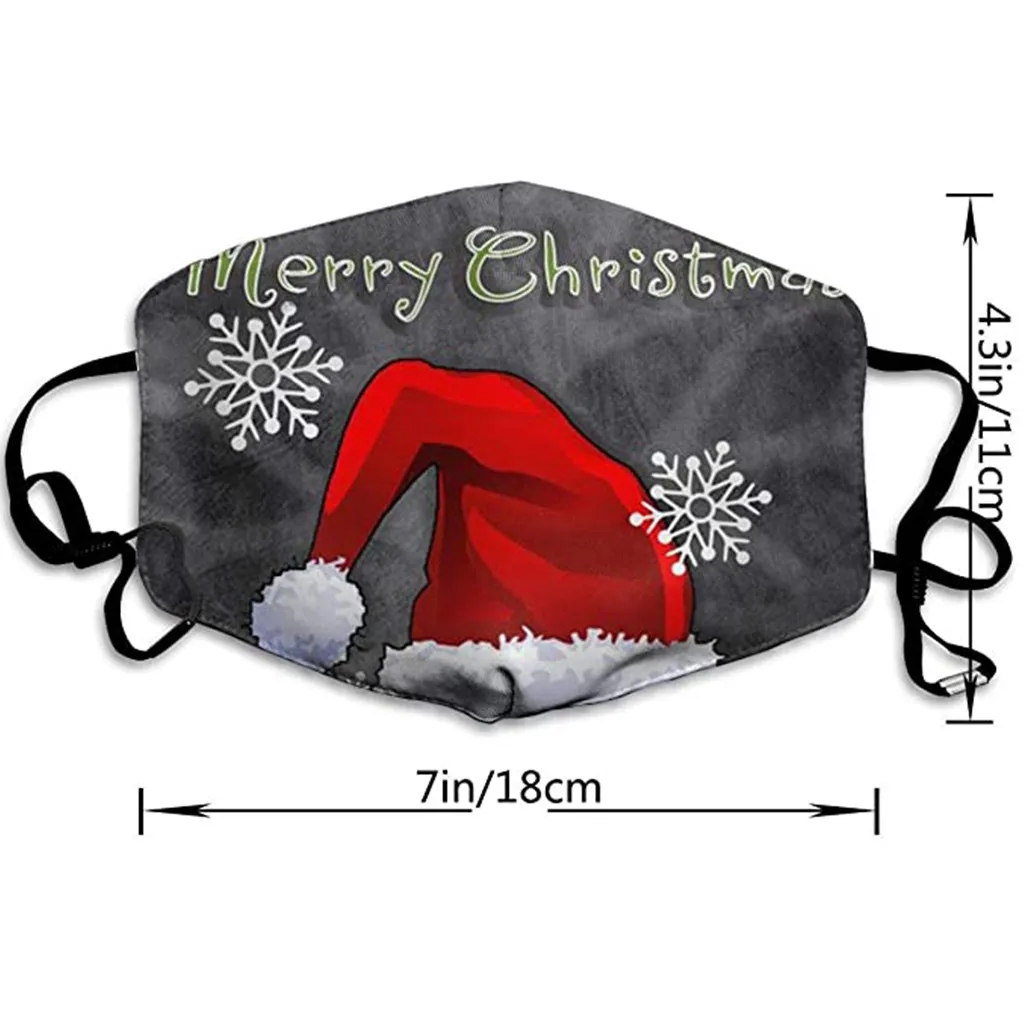 Рождественские маски для взрослых моющиеся дышащие рта защита от срыгивания