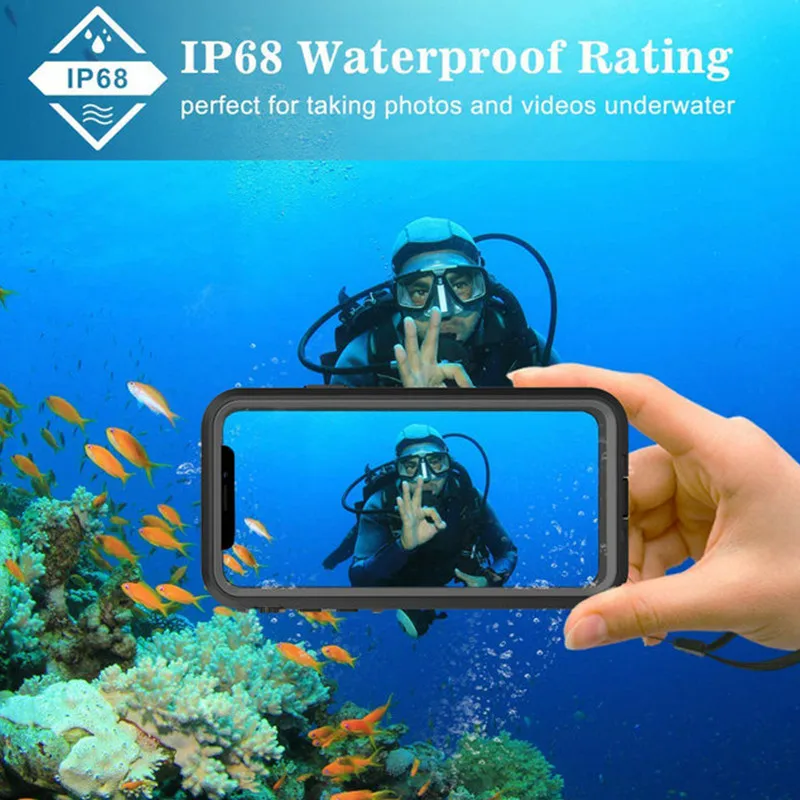 Водонепроницаемый чехол для дайвинга iPhone 11 12 Pro Max X XS XR 6 6S 7 8 Plus|Бамперы| |