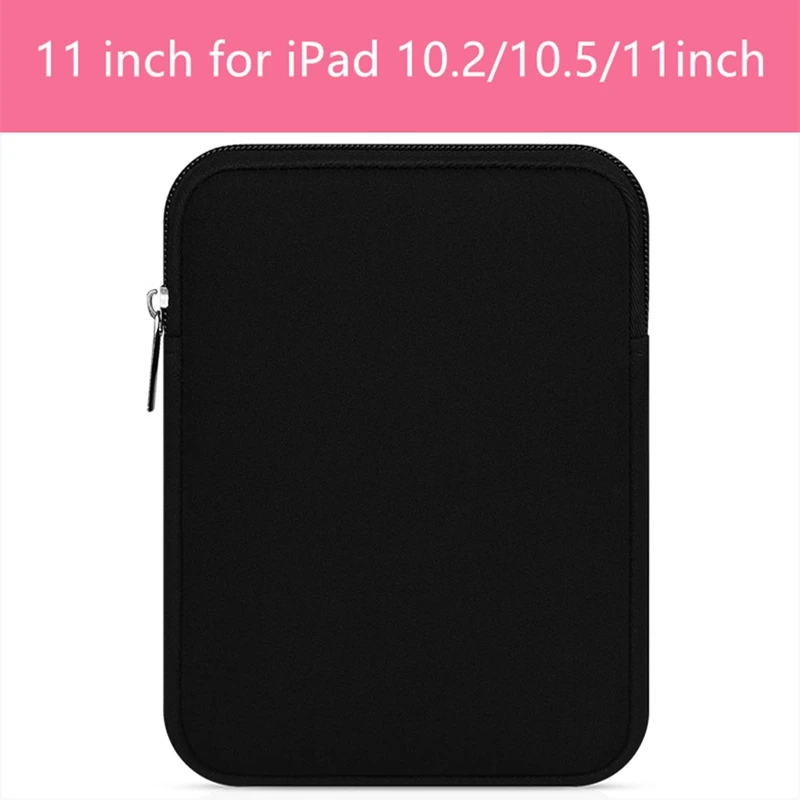 black 11 inch Универсальный мягкий чехол для планшета сумочка-рукав с текстурой "Дикая Лошадь" для чтения электронных книг чехол для iPad mini 1/2/3/4 Air 1/2 Pro 9,7 чехол для нового iPad / - Цвет: black 11 inch