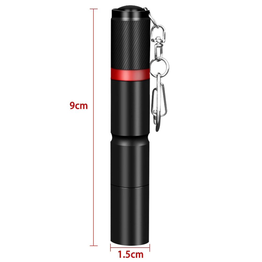 

Ultra Small Protable Keychain Flashlight Pocket Torch XPE Power 3 Mode Pen Night Lamp Adjustable Outdoor Camping Accessories#38