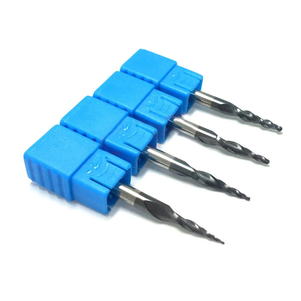 

Tapered End Mills Ball Milling Cutter 1/8\\\\\\\" Shank Drill 4pcs Set Part 0.25-1.0mm