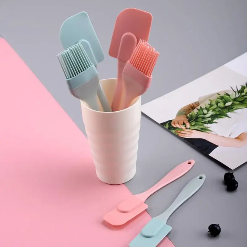 

3Pcs/Set Kitchen Utensils Cooking Supplies Oil Brush Multi Purpose Cake Spatula Baking Tools Silicone DIY Baking Cream spatula