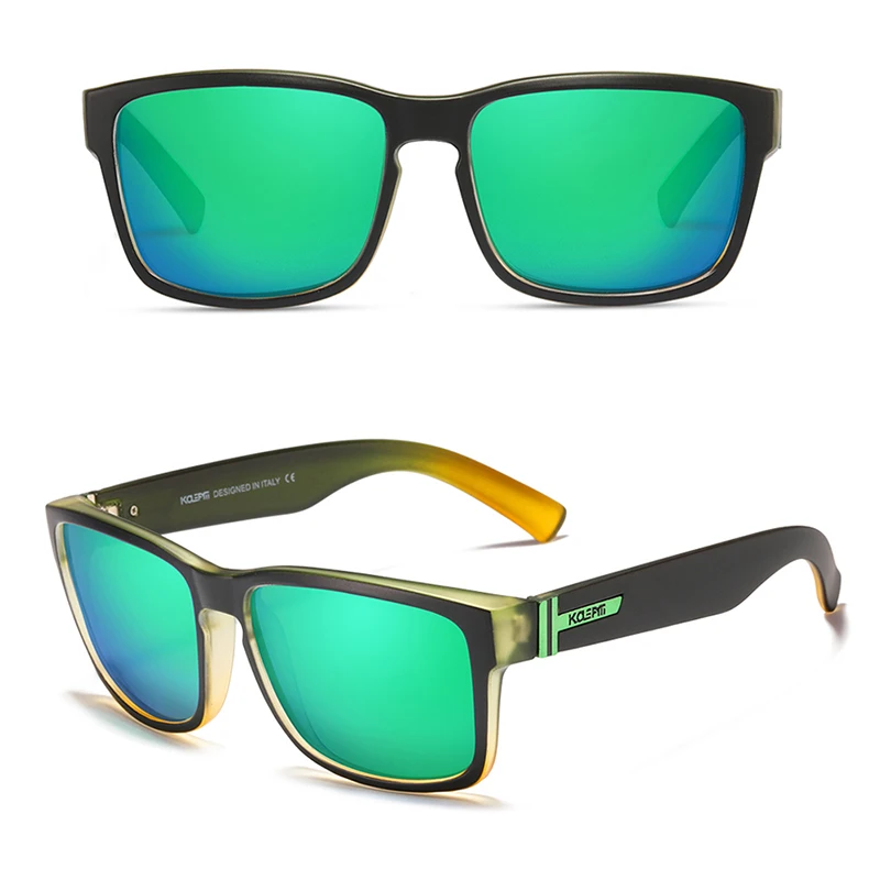 Мужские солнцезащитные очки KDEAM квадратные поляризационные в спортивном стиле