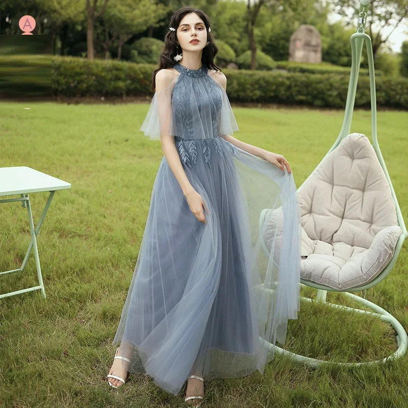 

Women's formal prom evening dress O neck lace embroidery tulle wedding party dress Plus size Ceremony Bespoke Occasion Dress