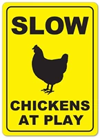 warning sign slow chickens atfarmers market country home decor signs 8x12inch
