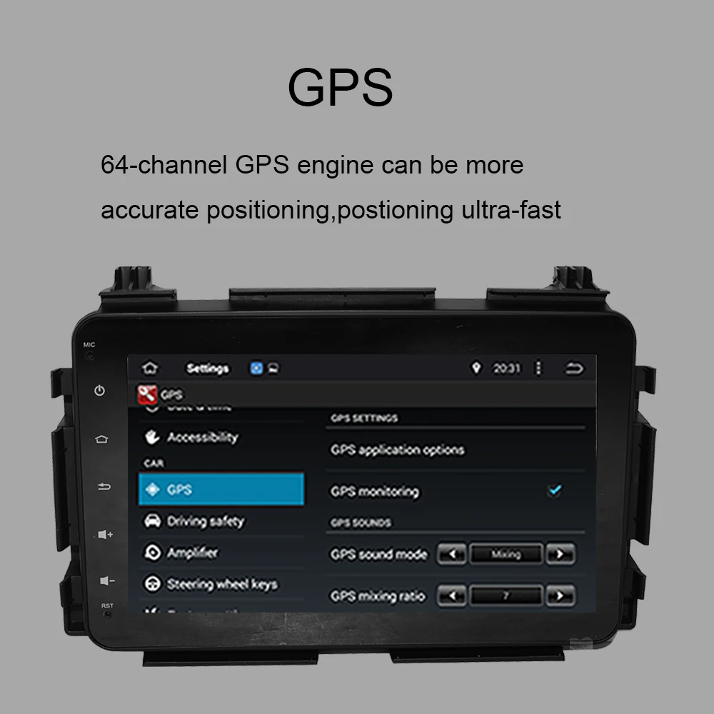 Автомобильный GPS навигатор 8 дюймов Android 9 0 для Honda Vezel/HR V 2013 2019 с восьмиядерным