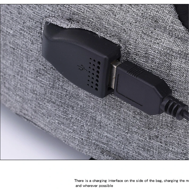 Мужская сумка кроссбоди через плечо с usb зарядкой мужская и женская деловая на