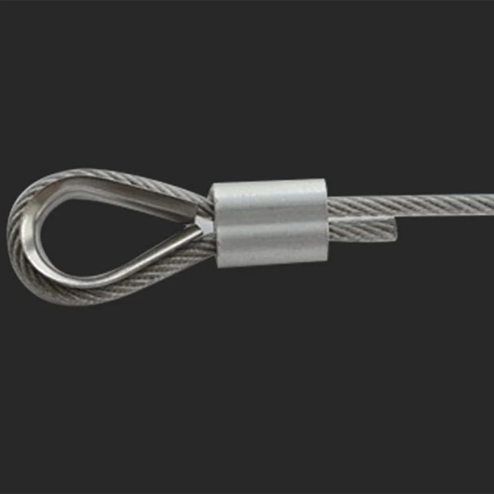 

Sleeves Wire Rope Clamp Cable End Double-Hole Aluminum Portable Assortment Kit Boat Equipment Durable Ornament
