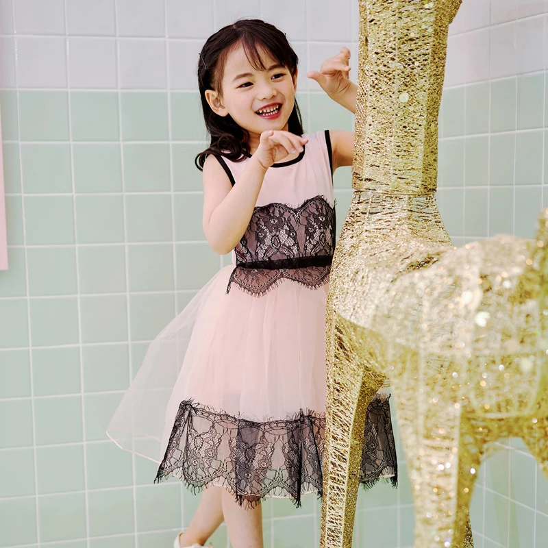 Pettigirl летнее платье принцессы для девочек с цветочным кружевом элегантная