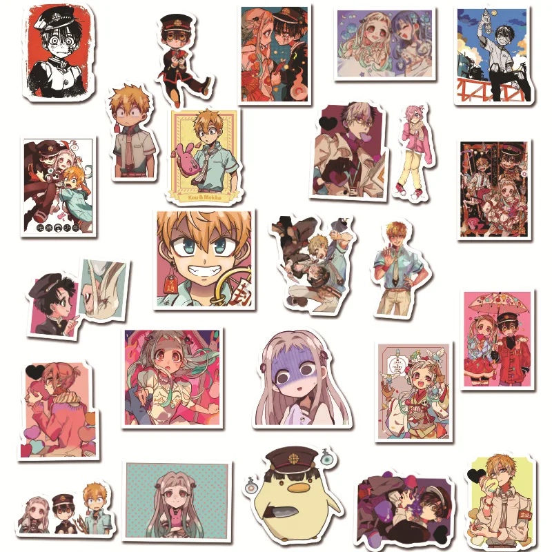 Pegatina de Hanako Kun de Anime japon&eacute;s, adhesivo para &aacute;lbum de recortes, Maleta, nevera, diario, Cosplay, grafiti, pegatina para ni&ntilde;os, 50 Uds.-2