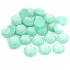 Новая мода 40 шт 12 мм зеленый цвет плоский задник Кабошоны Камея G6-32